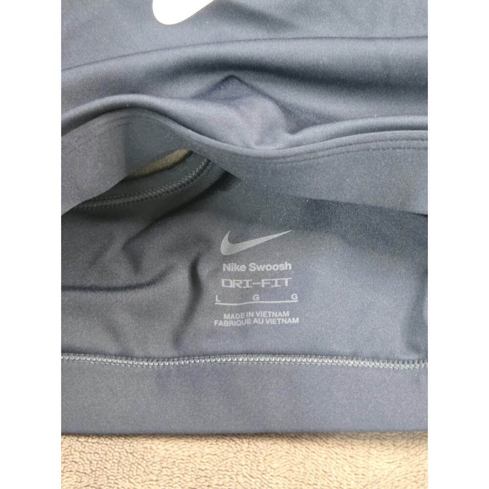 Nike Swoosh Women's Dri-Fit Light Sz L Blue/Green Sports Bra Wirefree Gym C36-8 - Picture 4 of 7